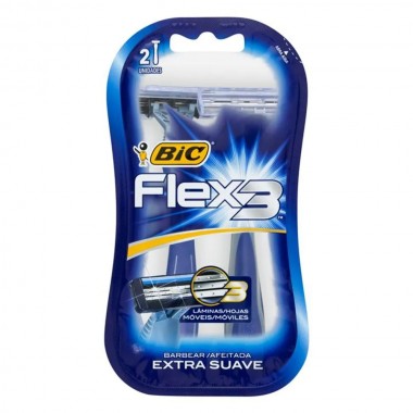 APARELHO BIC MASC FLEX 3 AZUL 2UN