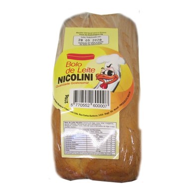 BOLO NICOLINI DE LEITE 270GR