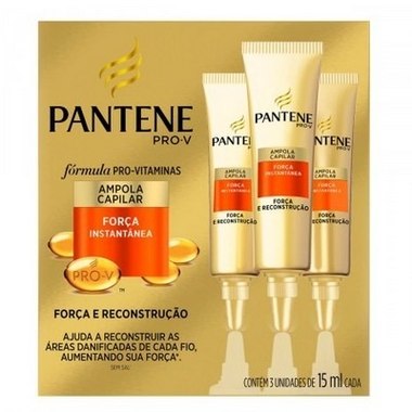 AMPOLA PANTENE 15ML C/3 FORCA RECONS UN