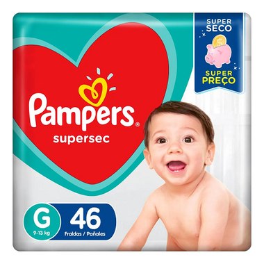 FRALDA PAMPERS SUPERSEC G 46UN