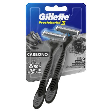 APARELHO GILLETTE PREST 3 CARBONO 2U
