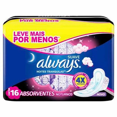 ABSORVENTE ALWAYS SUA NOT C ABAS L16P14U