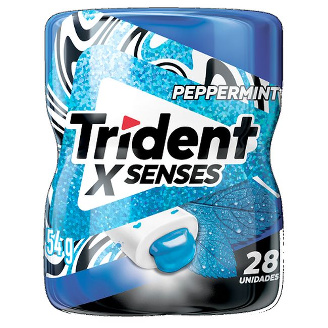 CHICLE TRIDENT X SENSES PEPPERMINT 54GR