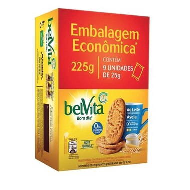 BISCOITO BELVITA LEITE/AVEIA ECON 225g