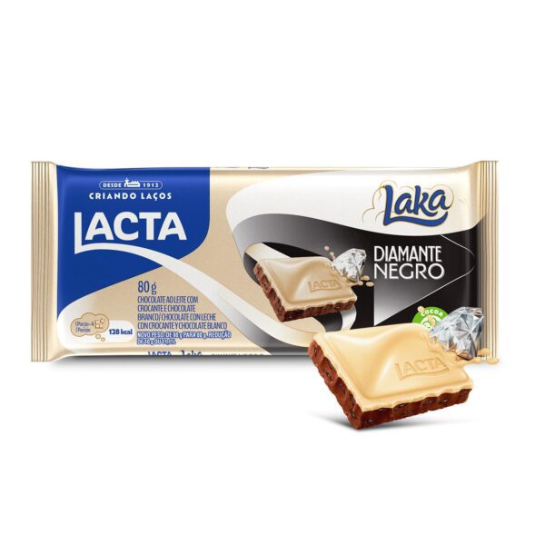 CHOCOLATE LACTA DIAMANTE NEGRO LAKA 80GR