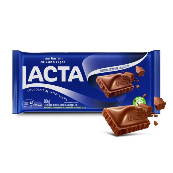 CHOCOLATE LACTA AO LEITE 80GR