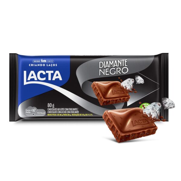 CHOCOLATE LACTA DIAMANTE NEGRO 80GR