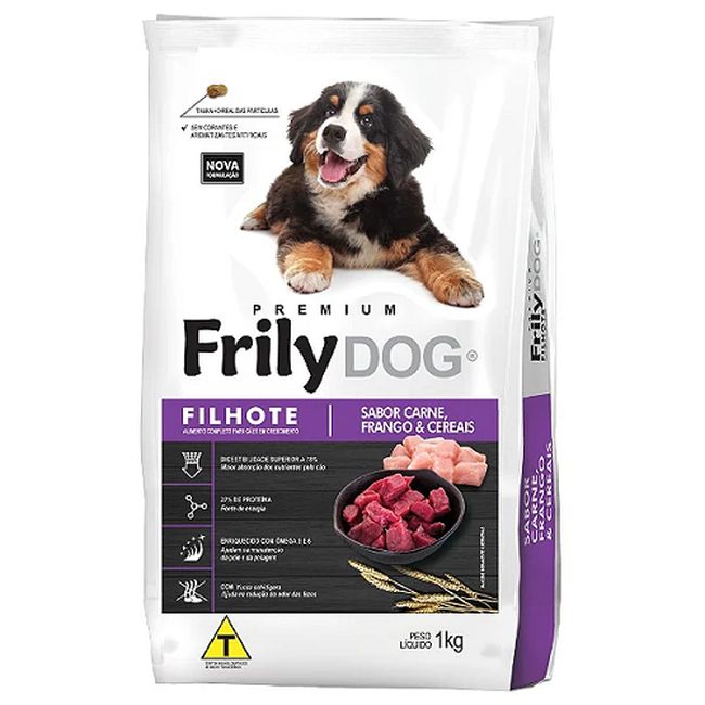 RACAO FRILY DOG JR CAR FGO CER 1KG