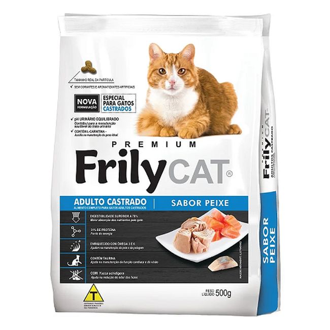 RACAO FRILY CAT PEIXE 500GR