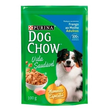 RACAO DOG CHOW FRANGO AO MOLHO SHT 100GR