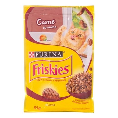 RACAO FRISKIES CARNE AO MOLHO SHT 85GR