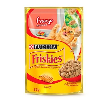 RACAO FRISKIES FRANGO AO MOLHO SHT 85GR