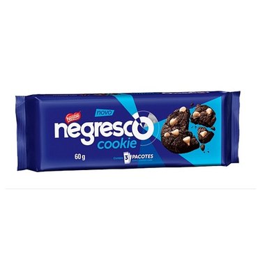 BISCOITO NEGRESCO COOKIE CH/GOT/BAUN 60G