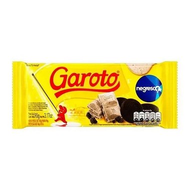 CHOCOLATE GAROTO BRANCO NEGRESCO 80GR
