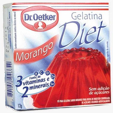 GELATINA DR OETKER DIET MORANGO 12GR