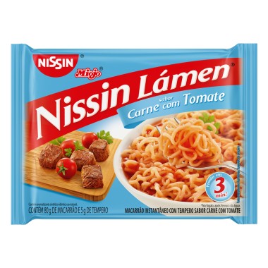 MASSA INST NISSIN CARNE E TOMATE 85GR