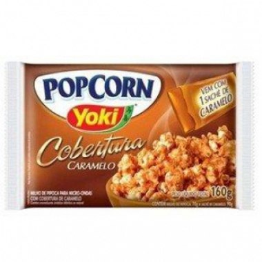 PIPOCA MICRO YOKI COBERT CARAMELO 160GR