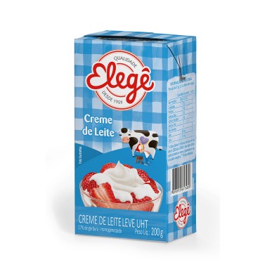 CREME DE LEITE ELEGE LEVE 10PC UHT 200GR