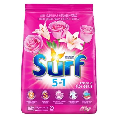 DETERGENTE PO SURF ROSAS E FLOR 1,6KG