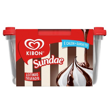 SORVETE KIBON SUNDAE LEITE TRUFADO 1,4L