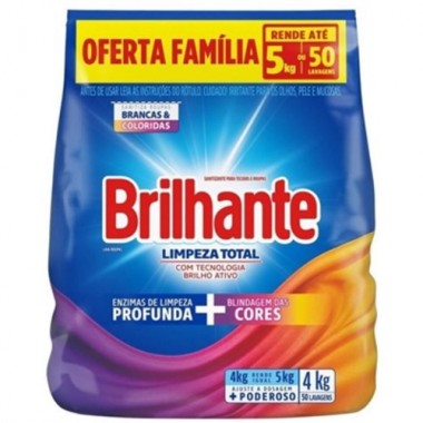 DETERGENTE PO BRILHANTE LIMP TOTAL 4KG