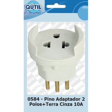 PINO ADAPTADOR 2 POLOS MAIS TERRA 10A UN