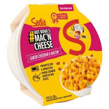 MACN CHEESE CHEDDAR BACON SADIA 300GR