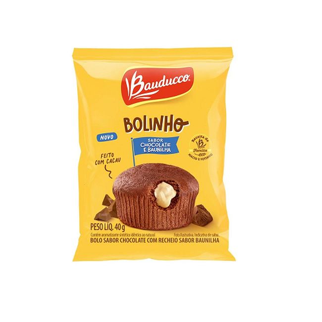 BOLINHO BAUDUCCO CHOCOLATE BAUNILHA 40GR