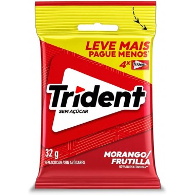 CHICLE TRIDENT MORANGO SM 32G