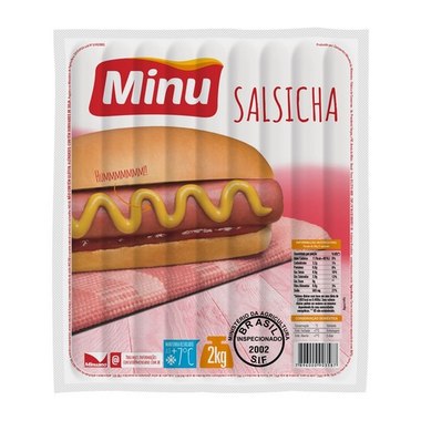 SALSICHA MINU 25CM PCT 2KG