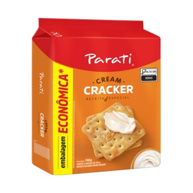 BISCOITO PARATI CREAM CRACKER 740GR