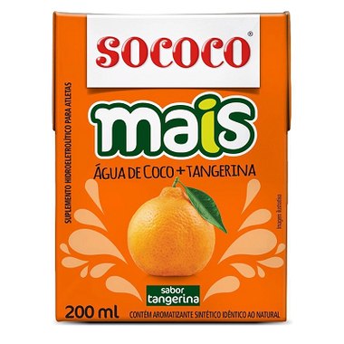 AGUA DE COCO SOCOCO MAIS TANGERINA 200GR