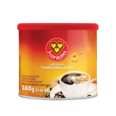 CAFE TRES CORACOES SOLUVEL PO LT 160GR