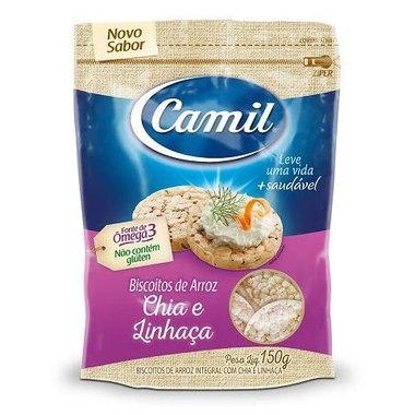 BISCOITO CAMIL ARROZ/CHIA E LINHACA 150G