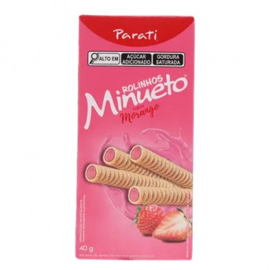 BISCOITO WAF PARATI ROLINHO MORANGO 40GR