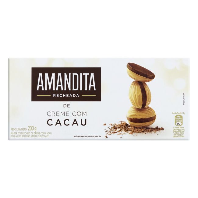 BISCOITO WAF LACTA AMANDITA CHOC 200GR