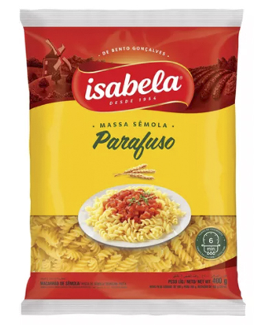 MASSA ISABELA SEMOLA PARAFUSO 400GR