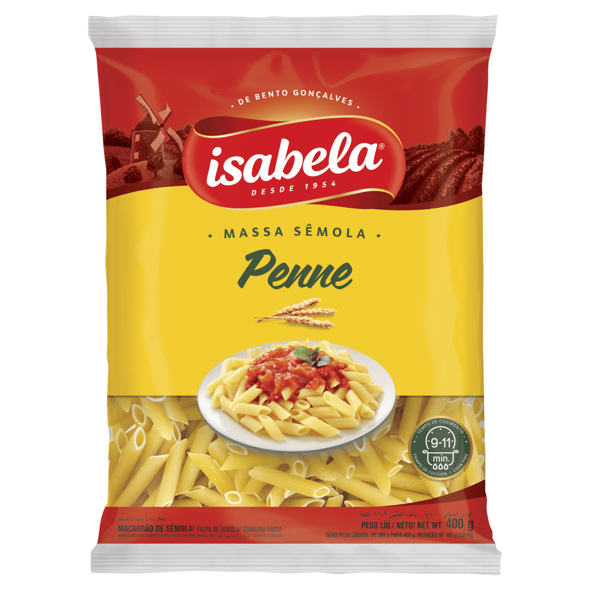 MASSA ISABELA SEMOLA PENE 400GR