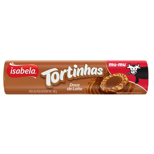 BISCOITO ISABELA TORTINHAS DC LEITE 140G