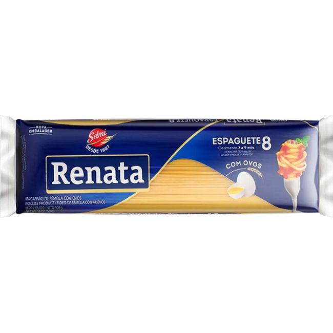 MASSA RENATA COVOS ESPAGUETE8 500GR