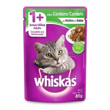 RACAO WHISKAS CORDEIRO SHT 85GR