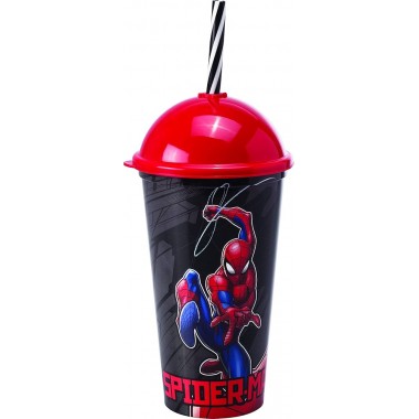 COPO PLASUTIL SHAKE HOMEM ARANHA 500ML