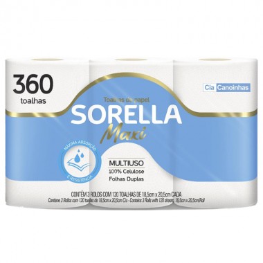 TOALHA PAPEL SORELLA MAXI 360FL UN