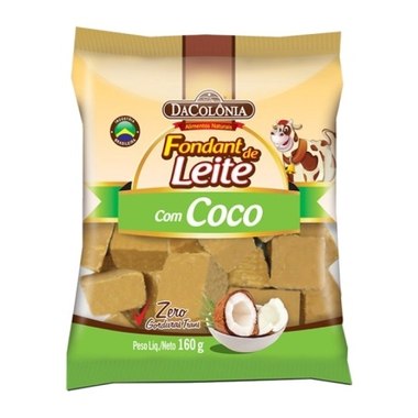 RAPADURA DACOLONIA LEITE C/COCO 160GR