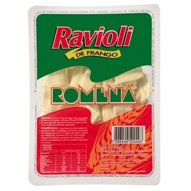 MASSA ROMENA RAVIOLI FRANGO 250GR