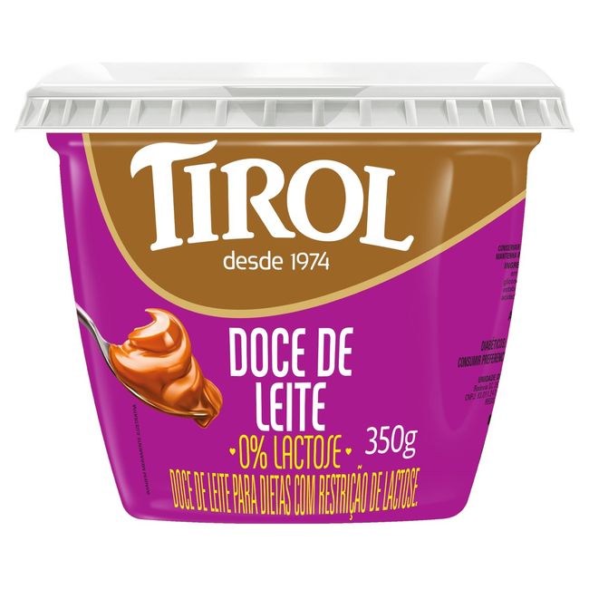 DOCE LEITE TIROL ZERO LACTOSE 350GR