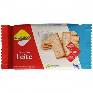 BISCOITO LOWCUCAR LEITE ZR ZL 115GR