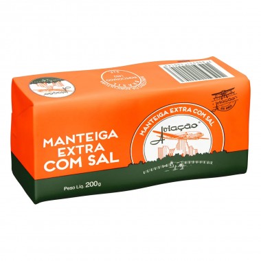 MANTEIGA AVIACAO TABLETE C SAL 200G