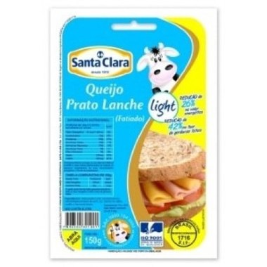 QUEIJO PRATO SANTA CLARA LIGHT 150GR