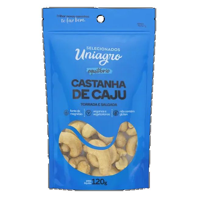 CASTANHA CAJU UNIAGRO POUCH 120GR